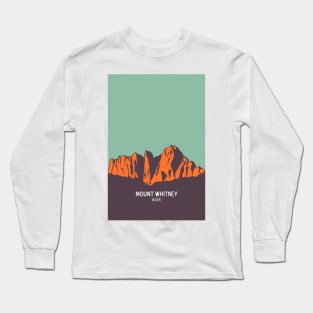 Mount Whitney in vintage colors Long Sleeve T-Shirt